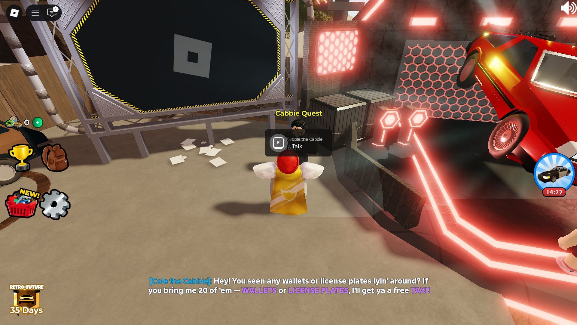 The Cabbie Quest (Image via Roblox)